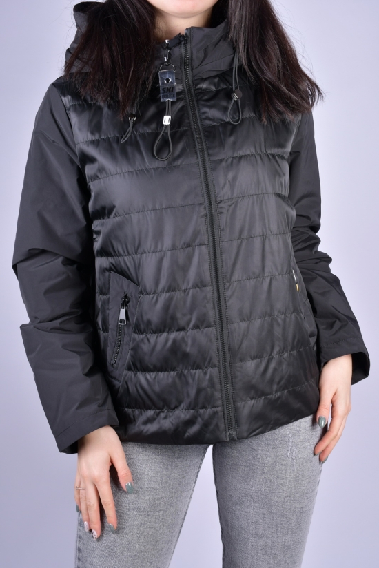 Куртка жіноча демісезонна (кол. чорний) з плащівки "DS" Розміри в наявності : 40, 42, 44, 46 арт.B3057