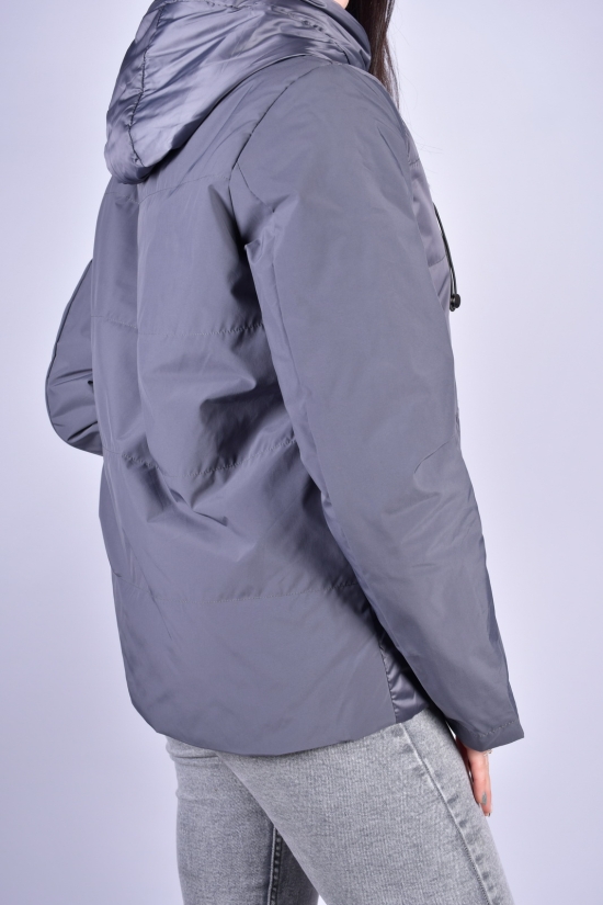 Куртка жіноча демісезонна (колір сірий) з плащівки "DS" Розмір в наявності : 40 арт.B3058