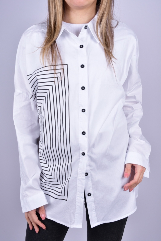 Рубашка женская (цв.белый) "QIANZHIDU" Размер в наличии : 42 арт.A230622