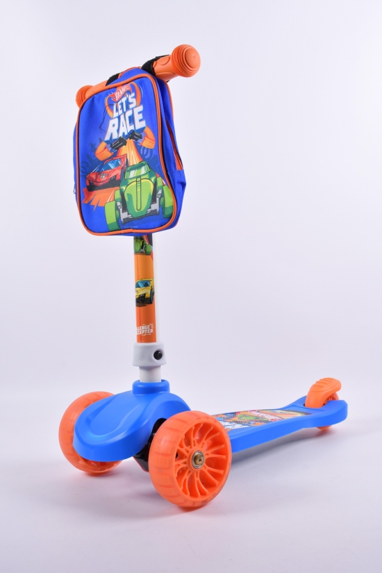 Самокат детский 3-х колёсный "HOT WHEELS" PU свет арт.LS2118