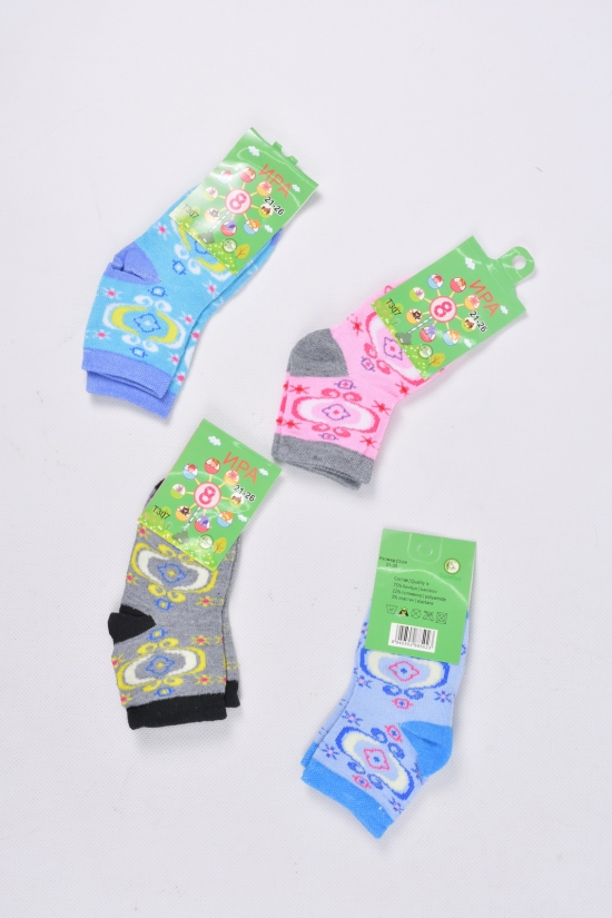 Шкарпетки для дівчинки всесезонні розмір 21-26 (75% бамбук 22% поліамід 3% еластан) арт.T307