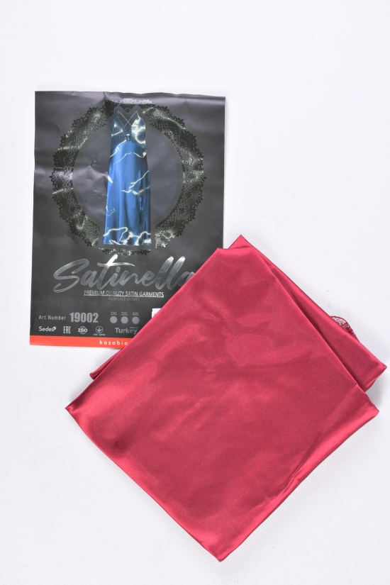 Нічна сорочка (кол. бордовий) жіноча атласна "Dominant" Розмір в наявності : 50 арт.19002
