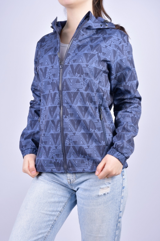 Куртка женская демисезонная (цв.синий) из плащевки на микро флисе Размер в наличии : 40 арт.87670