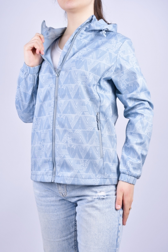 Куртка жіноча демісезонна (кол. блакитний) з плащової тканини на мікро флісі. Розмір в наявності : 40 арт.87670