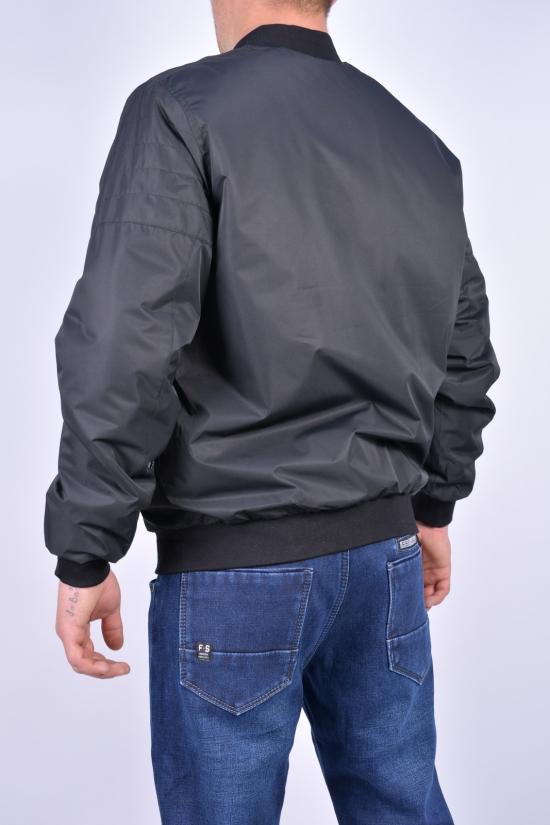 Куртка бомбер мужская (цв.черный) демисезонная из плащевки "Remain" Размеры в наличии : 46, 48, 50, 52, 54 арт.7975