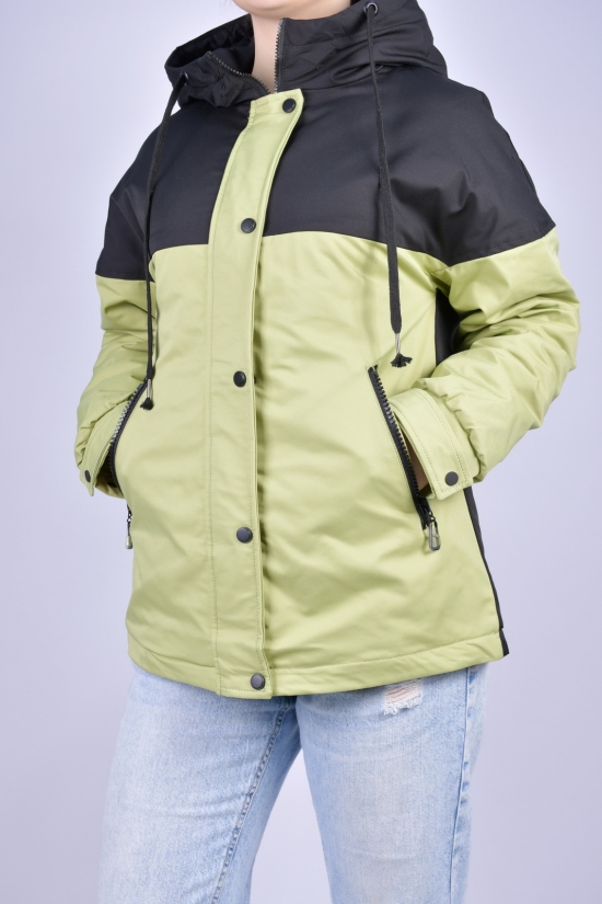 Куртка жіноча (кол. чорний/оливковий) демісезонна болонева "Remain" Розміри в наявності : 44, 52 арт.B-619