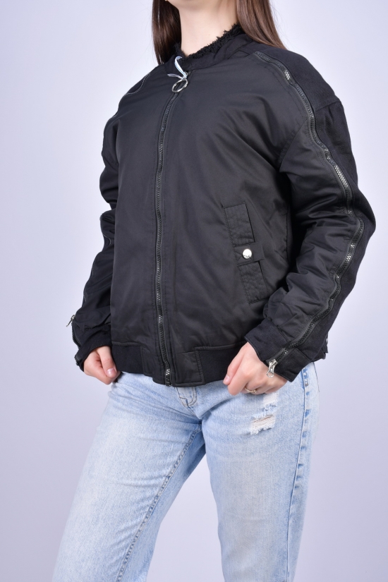 Куртка женская (цв.черный) демисезонная "T.YCamille" Размеры в наличии : 44, 46, 48, 50, 52 арт.B-676