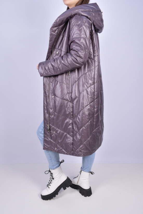 Жіноче пальто з плащівки демісезонне (color A023) HaiLuoZi Розміри в наявності : 44, 46 арт.BM7059