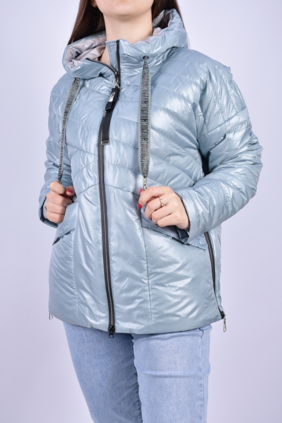 Куртка женская из плащёвки демисезонная (color A022) HaiLuoZi Размеры в наличии : 46, 54 арт.BM7083