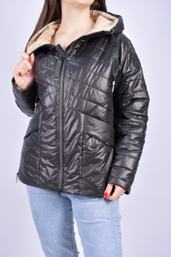 Куртка жіноча з плащівки демісезонна (color A001) HaiLuoZi Розміри в наявності : 46, 48, 56 арт.BM7083