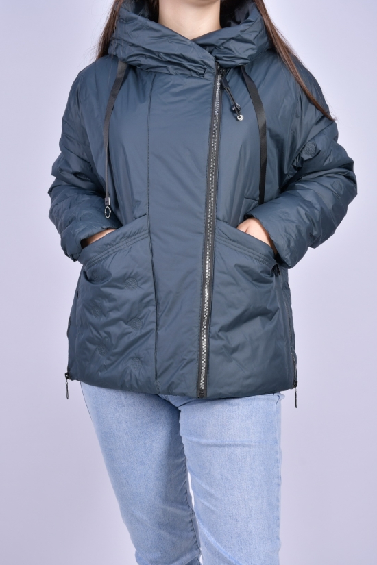 Куртка женская из плащёвки демисезонная (color C113) HaiLuoZi Размеры в наличии : 48, 50, 52, 56, 58 арт.BM7088