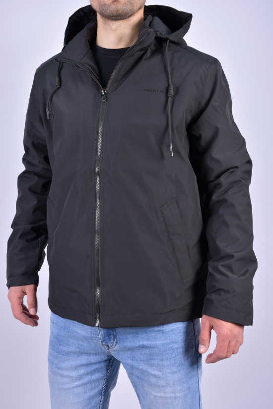 Куртка мужская демисезонная из плащевки (цв.черный) Размеры в наличии : 44, 46 арт.7988