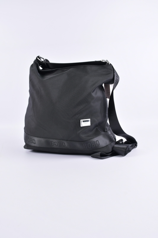 Рюкзак-сумка з плащової тканини (кол. чорний) розмір 34/39/14 см арт.1601-6