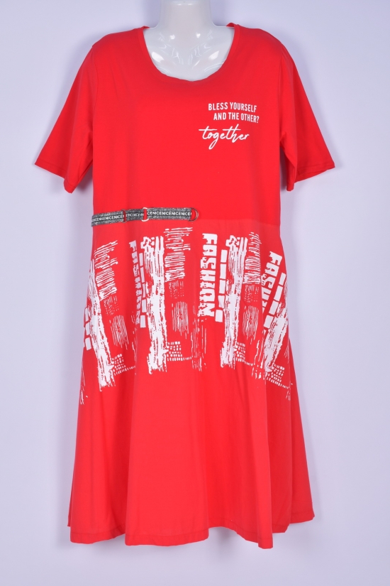 Платье женское (цв.красный) Размер в наличии : 52 арт.C90-8