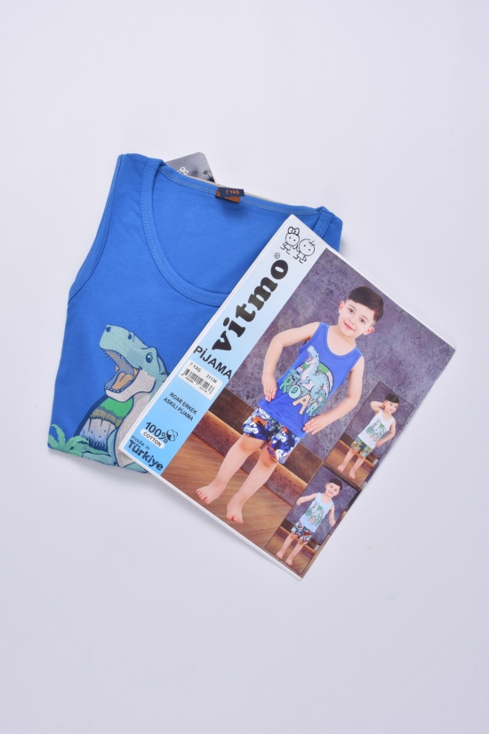 Костюм домашний для мальчика (цв.синий) трикотажный "Vitmo Baby" Рост в наличии : 122, 128, 134 арт.31136