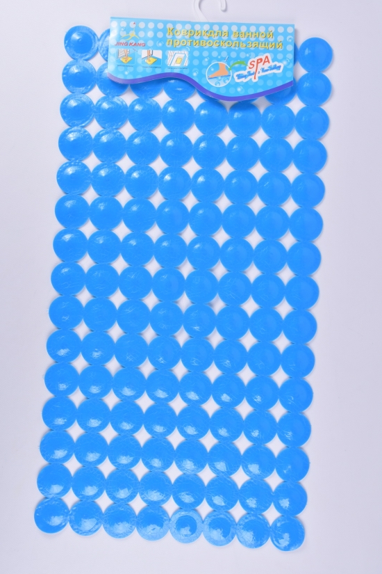 Килимок у ванну (кол. блакитний) силіконовий на присосках розмір 70/36см арт.MF1610