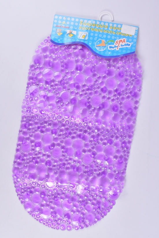 Килимок у ванну (цв. фіолетовий) силіконовий на присосках розмір 65/34см арт.MF1604