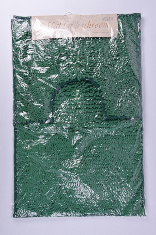 Коврик в ванную 2-ка (цв.т.зеленый) "Лапша" (микрофибра) размер 50/80 см арт.MF5213