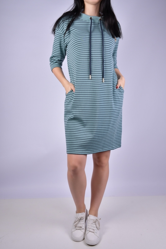 Сукня жіноча трикотажна (кол. м'яти/т.синій) Розмір в наявності : 44 арт.2022-64