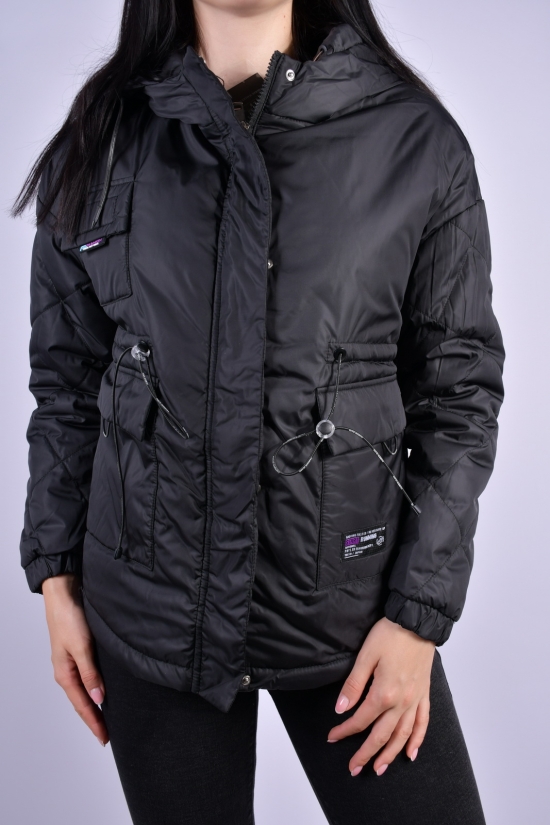 Куртка женская (цв.черный) болоневая демисезонная Размер в наличии : 44 арт.2222
