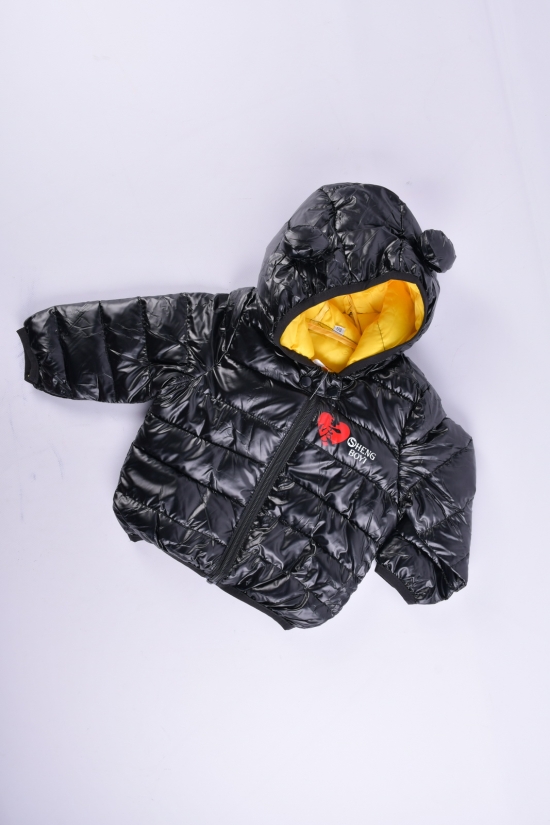 Куртка демисезонная для девочки (цв.черный) болоневая Рост в наличии : 80, 86, 92, 98 арт.BOYI
