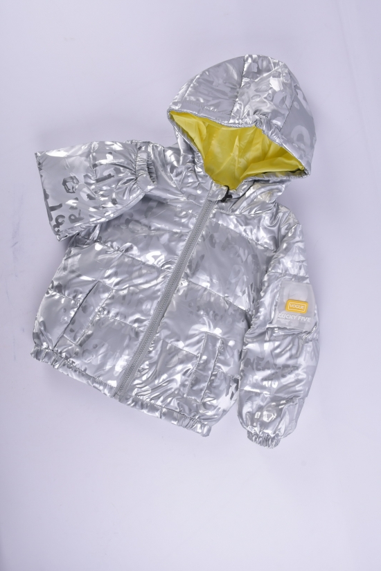 Куртка демисезонная (цв.серебро) для девочки болоневая Рост в наличии : 98, 104 арт.06