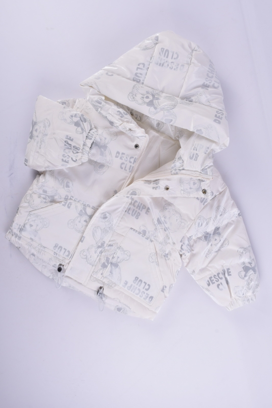 Куртка для дівчинки (кол. білий) болонева демісезонна Зріст в наявності : 104 арт.club