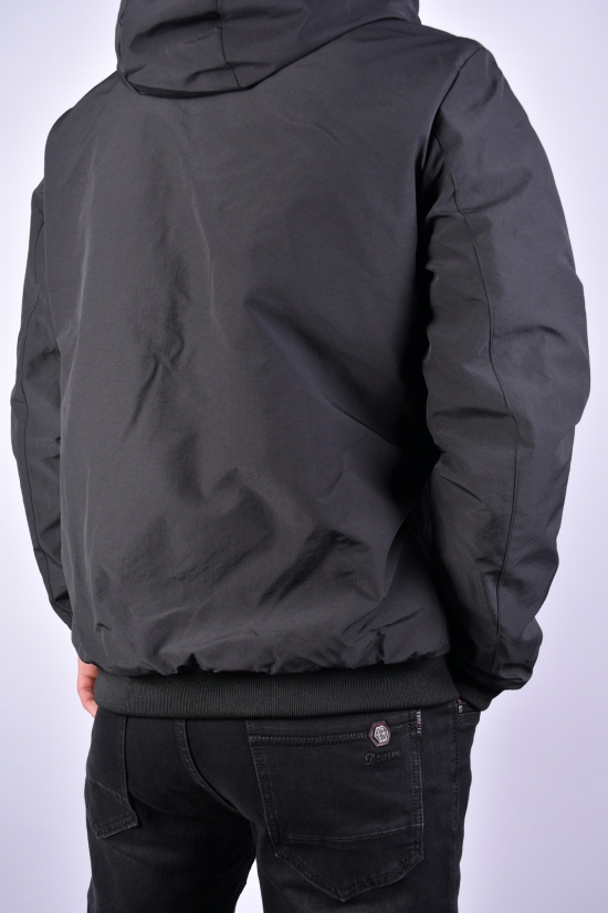 Куртка мужская демисезонная (цв.черная) двух сторонняя Размеры в наличии : 46, 48 арт.EM23705