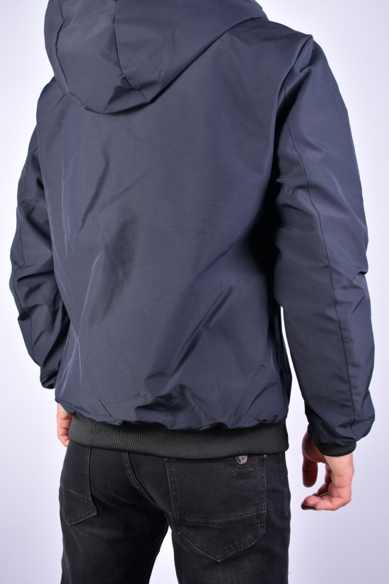 Куртка чоловіча демісезонна (кол. т. синій/чорний) двох стороння Розмір в наявності : 46 арт.EM2307