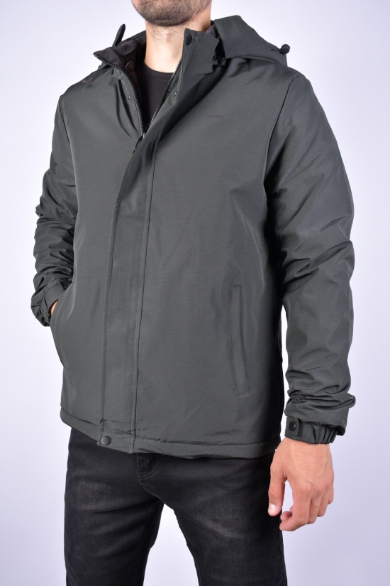 Куртка мужская демисезонная (цв.т.зеленый/черный) двух сторонняя Размеры в наличии : 44, 46, 48, 50 арт.EM23078