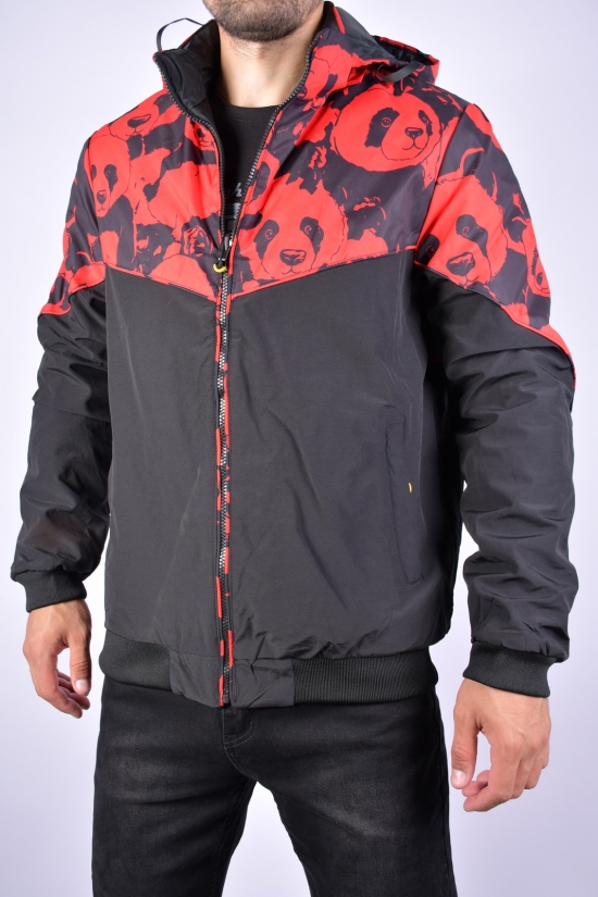 Куртка чоловіча демісезонна (кол. червоний/чорний) двох стороння Розміри в наявності : 48, 50 арт.EM23051