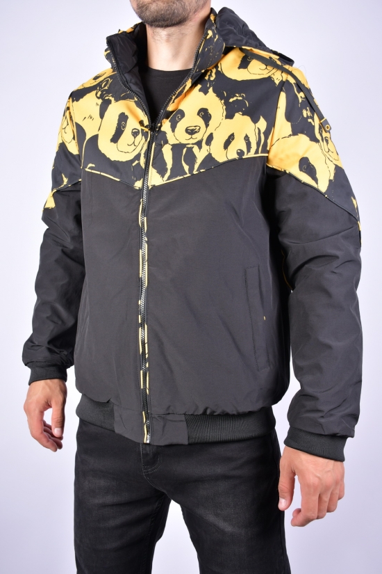 Куртка мужская демисезонная (цв.желтый/черный) двух сторонняя Размер в наличии : 52 арт.EM23051