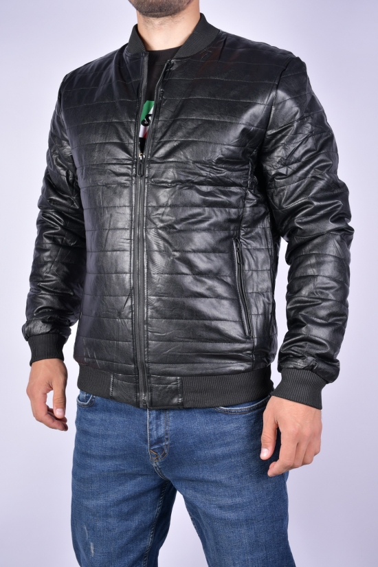 Куртка чоловіча зі шкірозамінника (кол. чорний) "DICNI" Розмір в наявності : 46 арт.H7-53