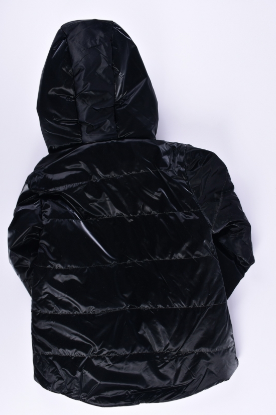 Куртка для девочки демисезонная (цв.черный) Рост в наличии : 98, 104, 110 арт.HAPPY