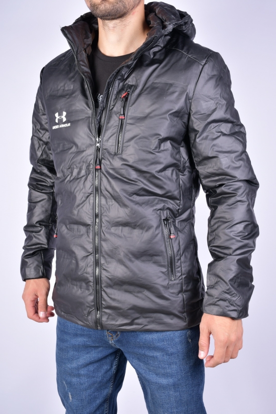 Куртка мужская (цв.черный) демисезонная из плащевки "UNDER ARMOR" Размер в наличии : 52 арт.8180