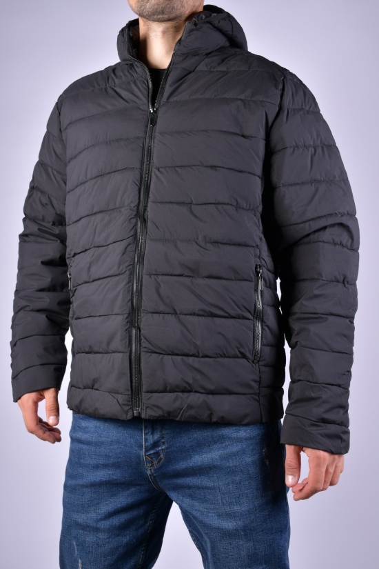 Куртка мужская (цв.черный) из плащевки демисезонная "DD" Размеры в наличии : 44, 46, 48 арт.2284