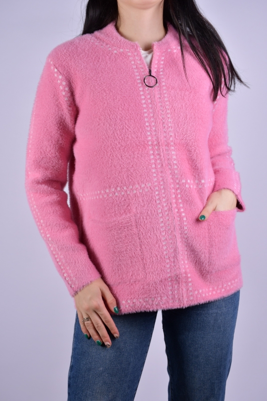 Жіноча кофта (тканина альпака) кол. рожевий розмір 46-48 арт.AF-958
