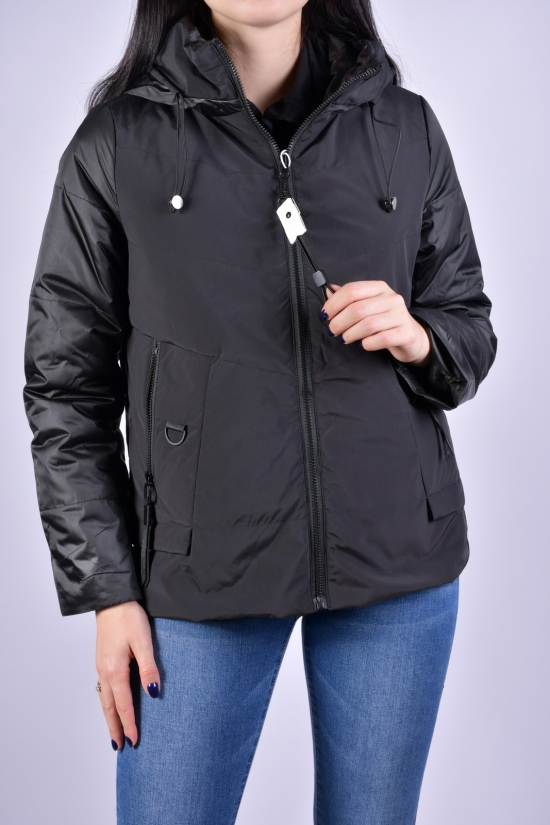 Куртка жіноча демісезонна (кол. чорний) з плащівки "DS" Розміри в наявності : 42, 44, 46 арт.B3051