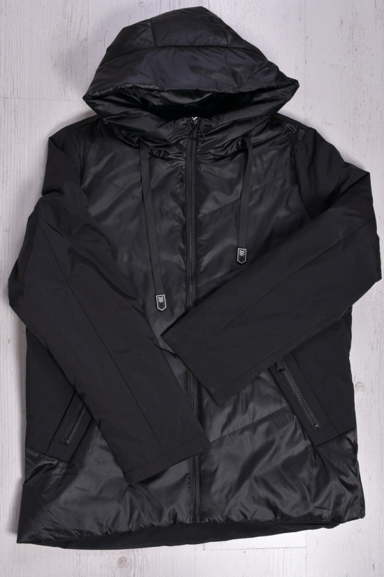Куртка жіноча демісезонна (кол. чорний) з плащівки Розміри в наявності : 48, 54 арт.B3069