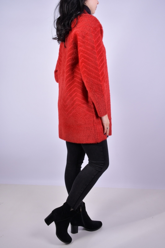 Жіноча кофта (тканина альпака) (кол. червоний) розмір 50-52 арт.L179