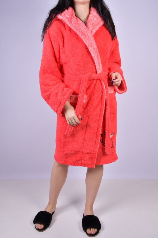 Халат жіночий тканина Wellsoft (кол. червоний) BARAY Розміри в наявності : 40, 42, 44, 46 арт.170