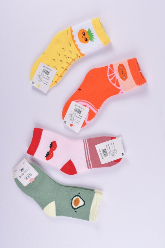 Шкарпетки для дівчинки махрові розмір 26-31 (90% бавовна,5%лайкра,5%спандекс) "Корона" арт.C3233