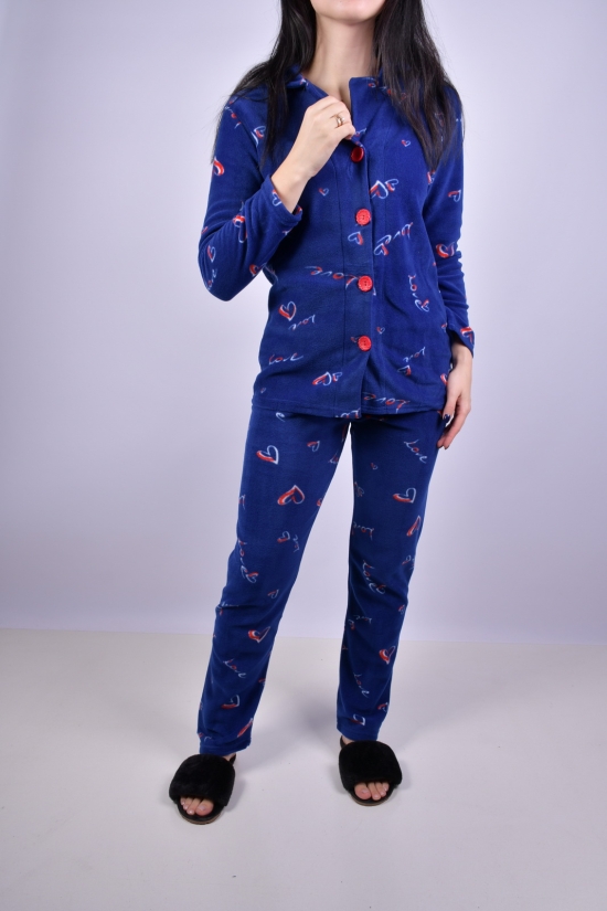 Пижама женская флисовая (цв.синий) SIYAH JNCI Размеры в наличии : 42, 44, 46 арт.74094