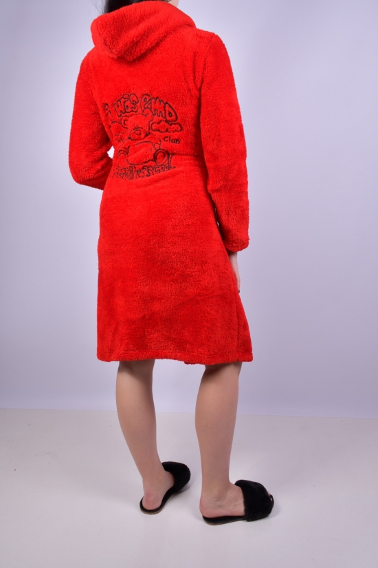 Халат женский (ткань WellSoft) цв.красный Размеры в наличии : 42, 44, 46, 48 арт.71063-A