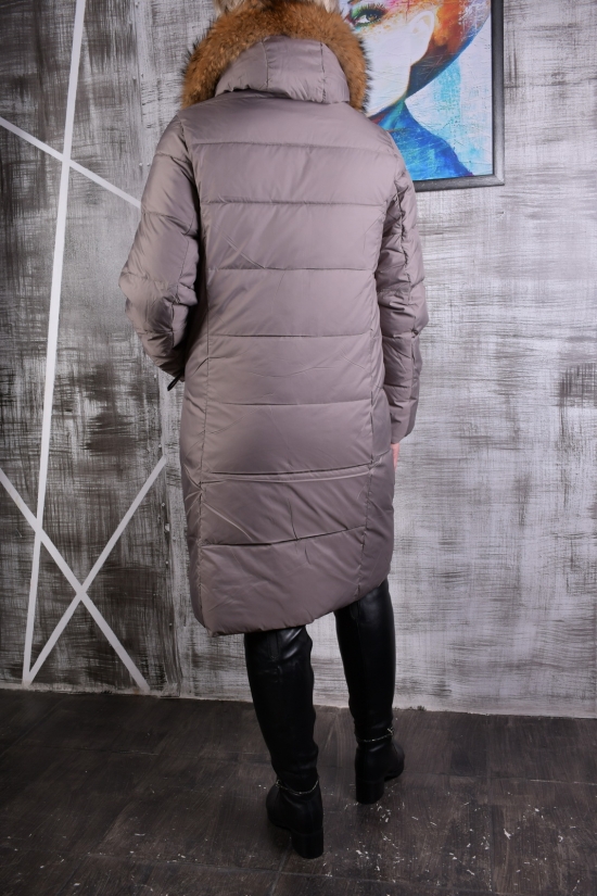 Пальто женское зимнее color.26 (утеплитель тинсулейт) с натуральной опушкой "QARLEVAR" (Polyester 100%) Размер в наличии : 54 арт.852