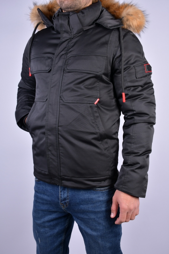 Куртка чоловіча зимова цв. чорний (наповнювач 100% поліестер) "REMAIN" Розміри в наявності : 44, 46, 48, 54 арт.7942