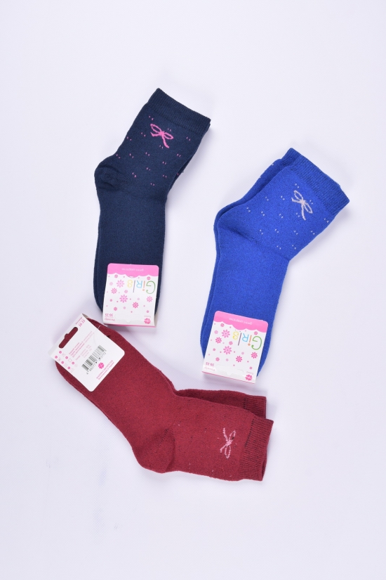 Шкарпетки для дівчинки махрові "Конюшина" розмір 30-35 (80%бавовна15%поліамід5%) еластан арт.Бант