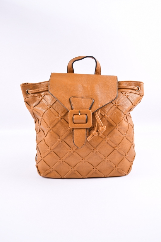 Рюкзак-сумка жіноча (квітковий гірчичний) розмір 29/27/13 см. арт.HJ781