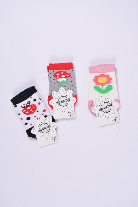 Шкарпетки для дівчинки всесезонні "KBS" розмір 12-14 арт.3-10503