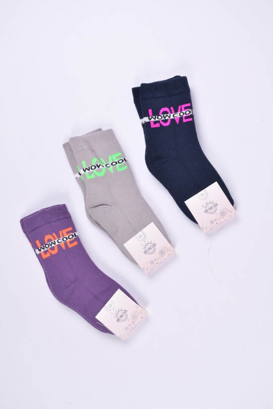 Носки для девочки махровые (3-4) "KBS" размер 20-22 (Cotton 80%,Elastane 3%,Polyamide 17%) арт.3-20249